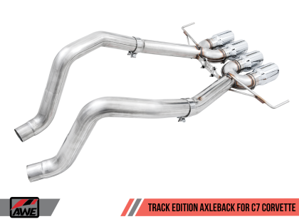AWE C7 CORVETTE TRACK EDITION AXLE BACK EXHAUST CHROME TIPS
