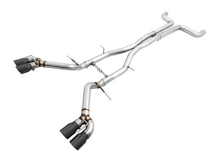 AWE CAMARO 2016-2023 TRACK CAT BACK EXHAUST NON-RESONATED BLACK TIPS